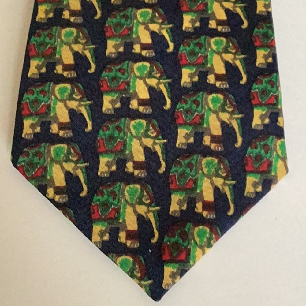 RASi Pure Silk Elephant Patterned Tie